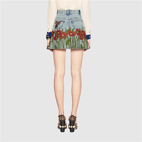 gucci rainbow skirt|gucci skirt denim.